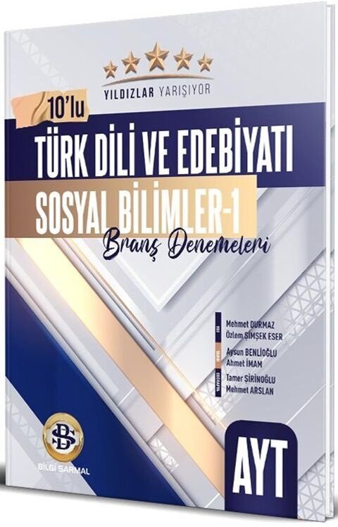 Bilgi Sarmal YKS AYT Türk Dili ve Edebiyat Sosyal Bilimler-1 Yıldızlar Yarışıyor 10 lu Branş Deneme Bilgi Sarmal Yayınları