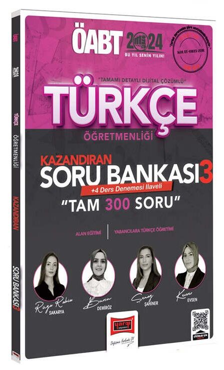 Yargı 2024 ÖABT Türkçe Öğretmenliği Kazandıran Soru Bankası-3 +4 Deneme İlaveli Çözümlü Yargı Yayınları
