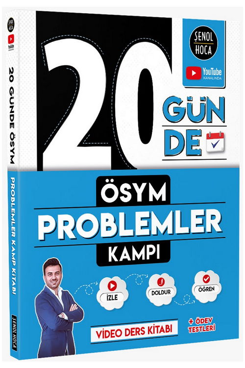 Şenol Hoca YKS TYT KPSS ALES DGS 20 Günde Problemler Kampı Video Ders Kitabı Şenol Hoca Yayınları