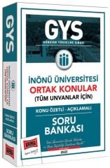 Yargı GYS İnönü Üniversitesi Tüm Ünvanlar İçin Ortak Konular Konu Özetli Soru Bankası Görevde Yükselme Yargı Yayınları