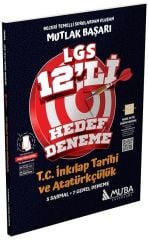 Muba 8. Sınıf LGS TC İnkılap Tarihi ve Atatürkçülük Mutlak Başarı Hedef 12 Deneme Muba Yayınları