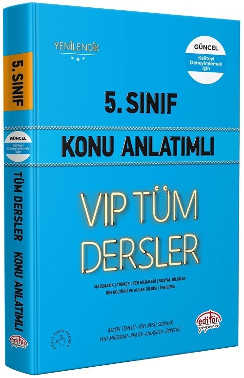 Editör 5. Sınıf VIP Tüm Dersler Konu Anlatımlı Mavi Kitap Editör Yayınları