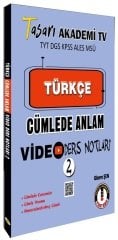 Tasarı TYT DGS KPSS ALESS MSÜ Türkçe Cümlede Anlam Video Ders Notları Tasarı Yayınları