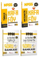 Hoca Kafası KPSS Türkçe+Matematik Kafa Föy Konu + Atayan Soru Bankası 4 lü Set Hoca Kafası Yayınları