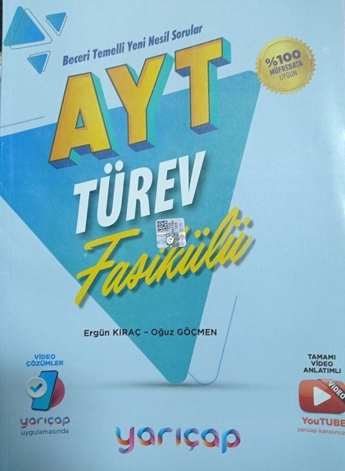 Yarı Çap YKS AYT Türev Fasikülü Soru Bankası Yarı Çap Yayınları