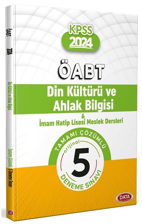 Data 2024 ÖABT Din Kültürü Öğretmenliği Orijinal 5 Deneme Çözümlü Data Yayınları