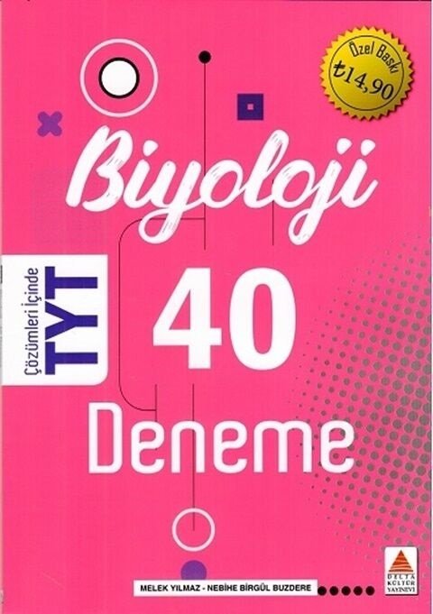 Delta Kültür YKS TYT Biyoloji 40 Deneme Delta Kültür Yayınları