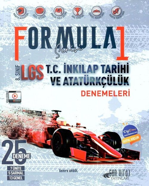 Son Viraj 8. Sınıf LGS TC İnkılap Tarihi ve Atatürkçülük Formula 25 Deneme Son Viraj Yayınları