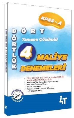 4T Yayınları KPSS A Grubu Maliye Dört Dörtlük 4 Deneme 2. Baskı 4T Yayınları