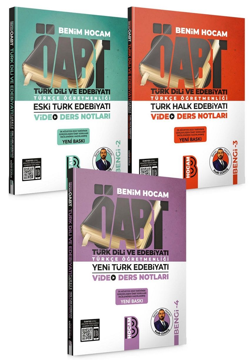 Benim Hocam ÖABT Türk Dili ve Edebiyatı Video Ders Notları 3 lü Set Bengi Serisi - Kadir Gümüş Benim Hocam Yayınları