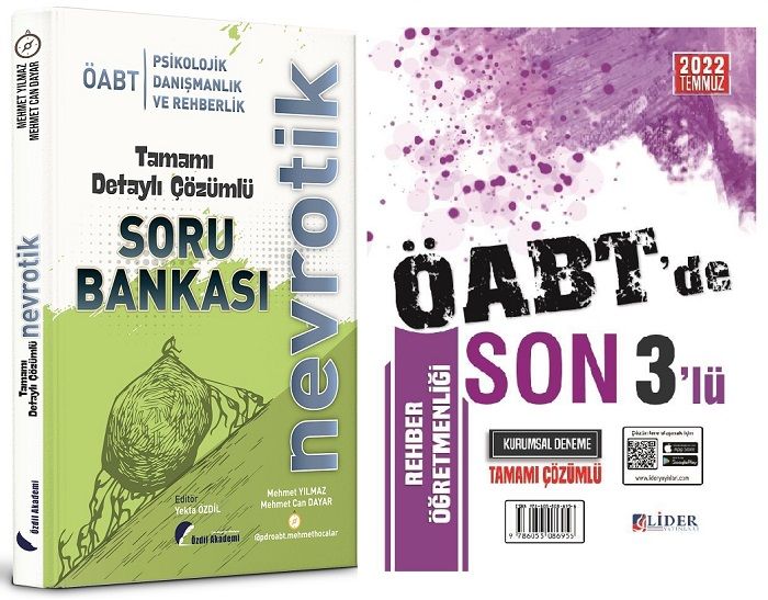SÜPER FİYAT Özdil ÖABT Rehberlik Soru + Lider 3 Deneme 2 li Set Özdil + Lider Yayınları