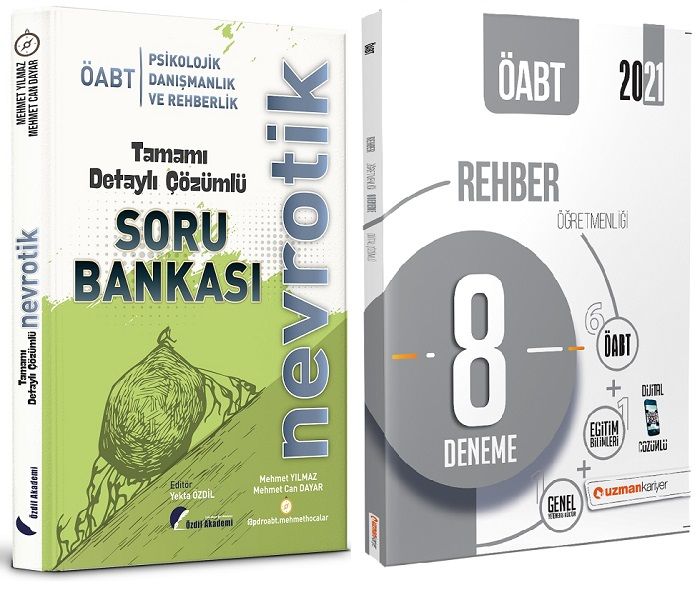SÜPER FİYAT Özdil ÖABT Rehberlik Soru + Uzman 8 Deneme 2 li Set Özdil + Uzman Kariyer Yayınları