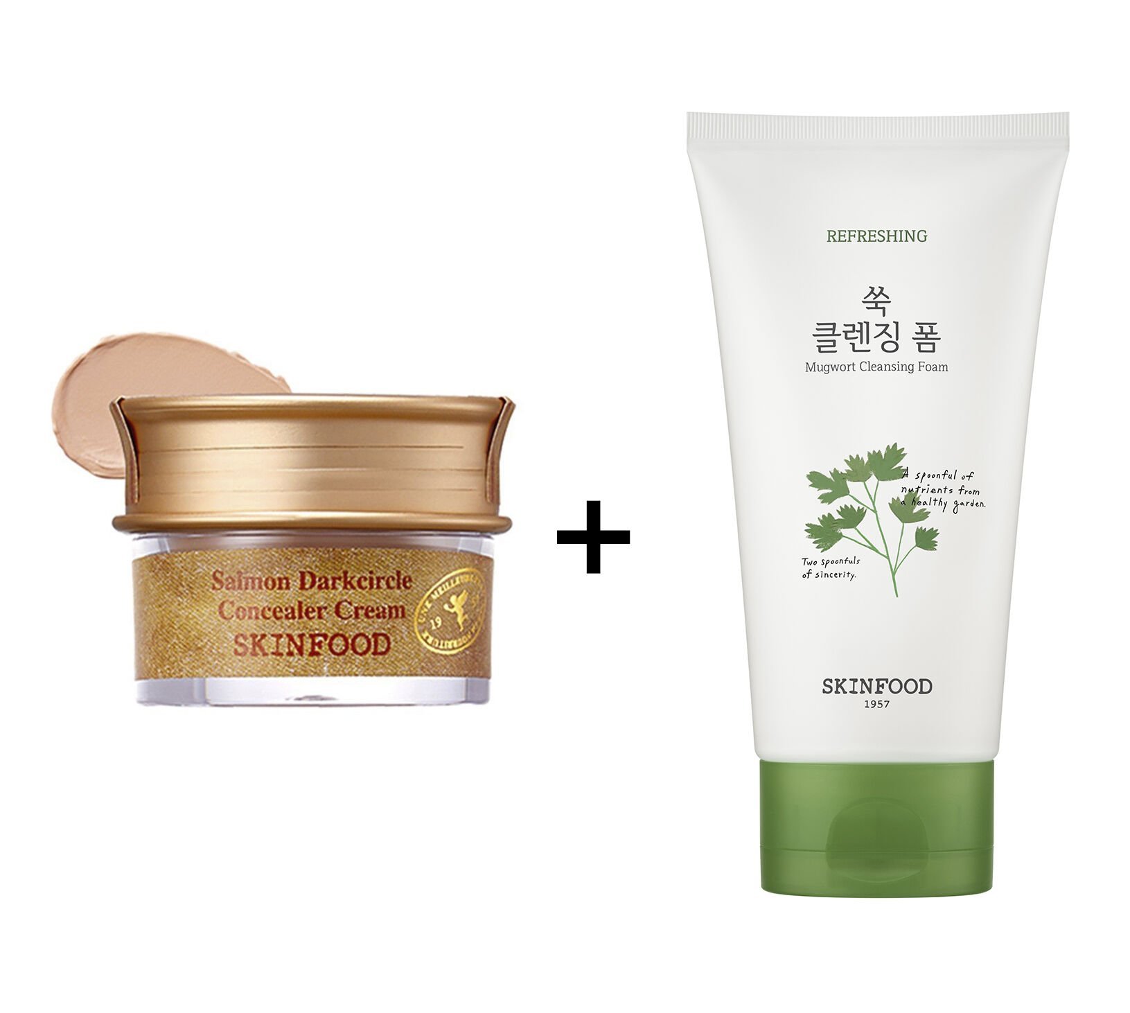 Skinfood Salmon Concealer (1) + Vege Garden Cleansing Foam Mugwort 150ml