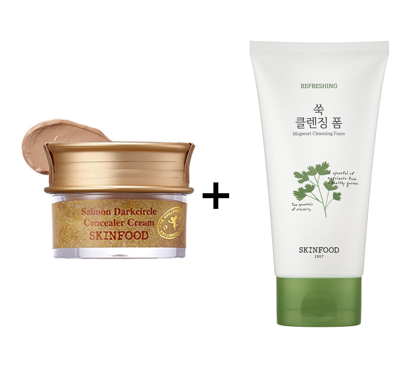 Skinfood Salmon Concealer (2) + Vege Garden Cleansing Foam Mugwort 150ml