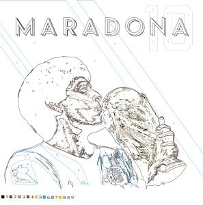 Maradona - Numaralarla Boyama Seti