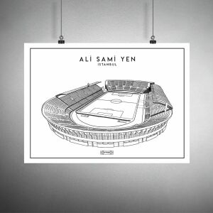 Ali Sami Yen Stad Çizim Posteri