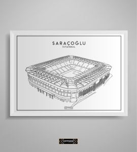 Şükrü Saraçoğlu Stad Çizim Posteri