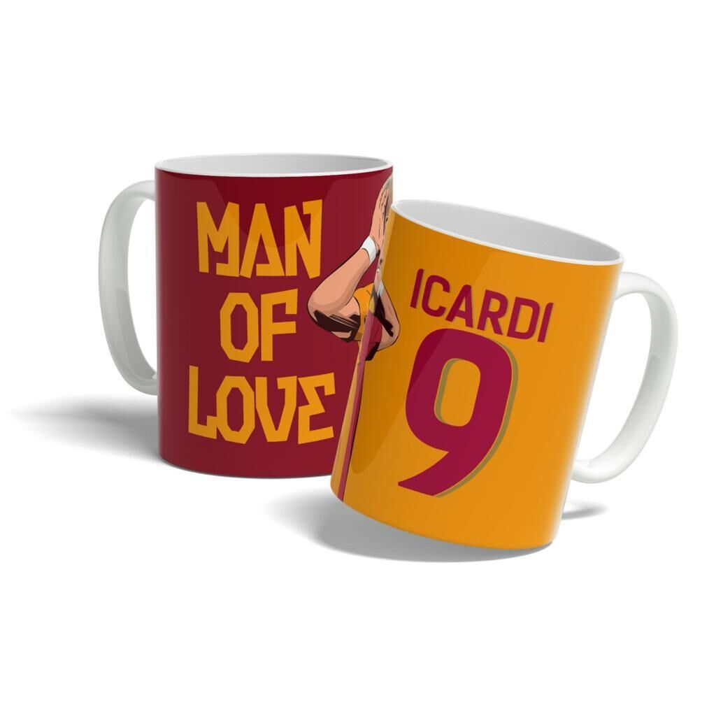 Icardi 'Man of Love' Sarı Kırmızı Tasarım Baskılı Kupa Bardak
