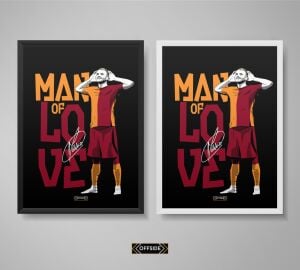 Mauro Icardi (Sarı Saçlı Çizim) Siyah Poster