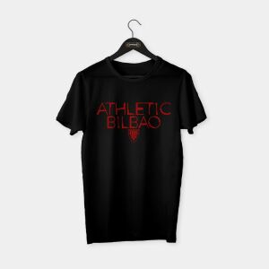 Athletic Bilbao T-shirt Siyah (Kırmızı Baskı) - L
