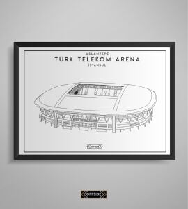 Türk Telekom Arena Stad Çizim Posteri