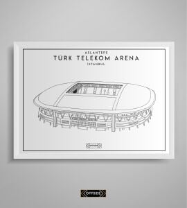 Türk Telekom Arena Stad Çizim Posteri