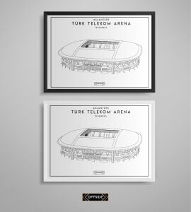 Türk Telekom Arena Stad Çizim Posteri