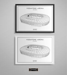 Vodafone Park Stad Çizim Posteri