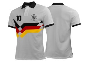 Almanya 1990 Retro Polo Tişört