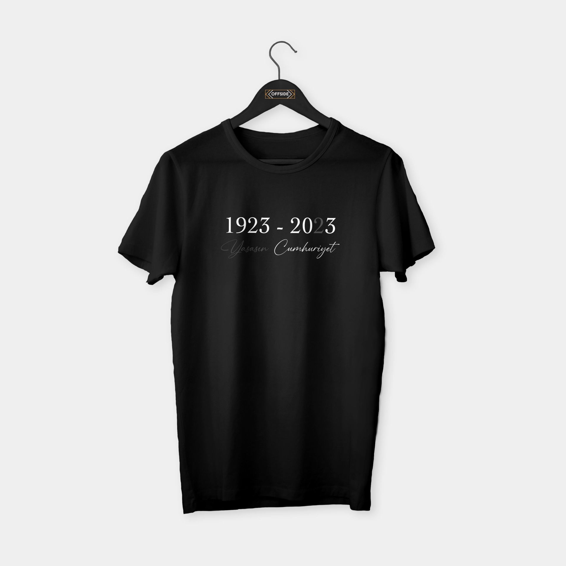 Yaşasın Cumhuriyet - Siyah Beyaz - 100. Yıl Özel - T-shirt