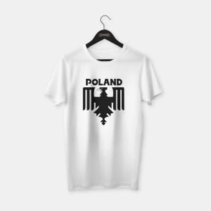 Poland (Polonya) T-shirt Kırmızı (Beyaz Baskı) - L