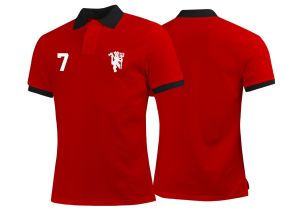 Manchester United Retro Polo Ti rt Retro Polo Yaka T shirt