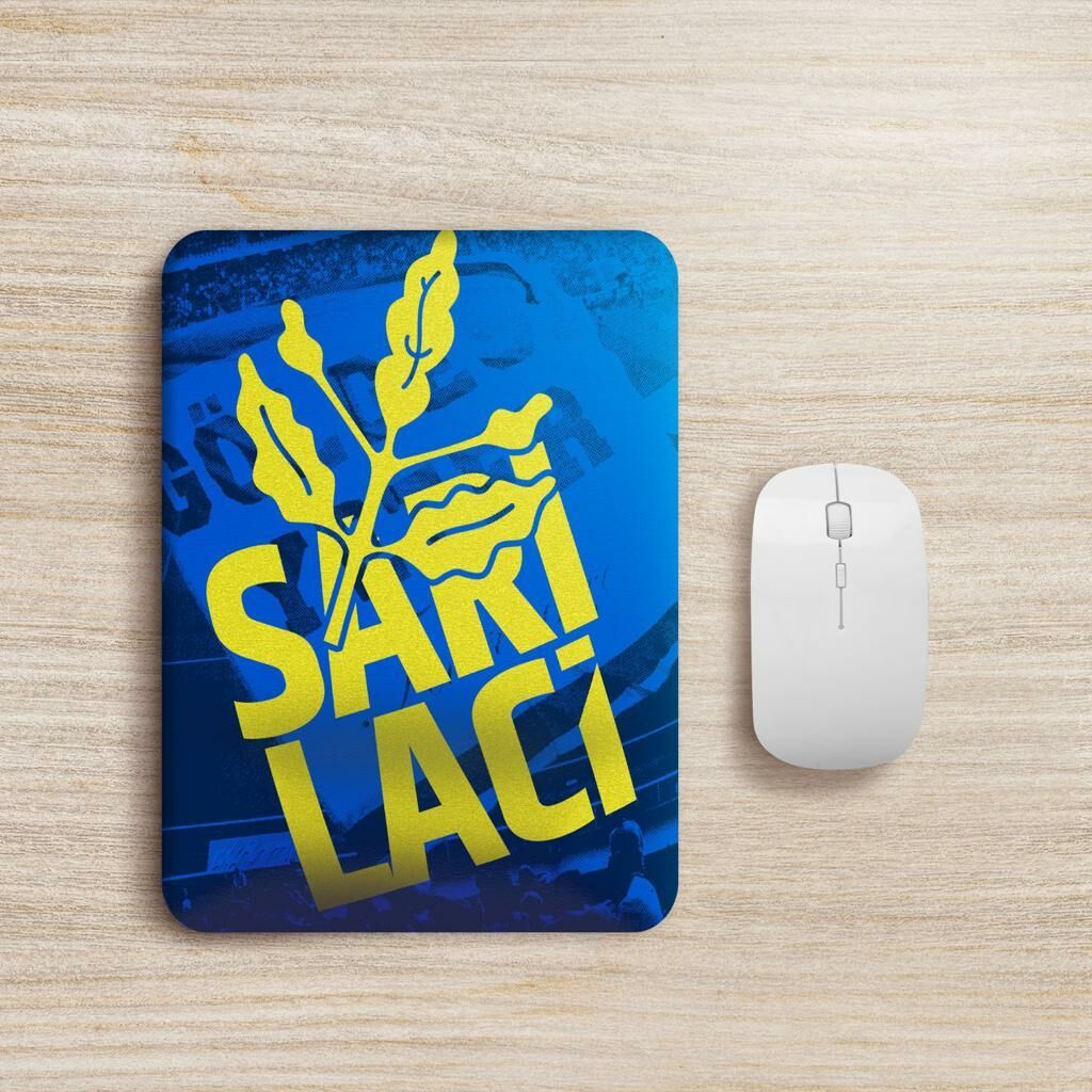 Sarı Laci Lacivert Tasarım Baskılı Ortopedik Mouse Pad