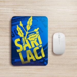 Sarı Laci Lacivert Tasarım Baskılı Ortopedik Mouse Pad