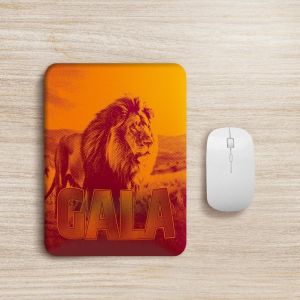 Aslan Sarı Kırmızı GALA Tasarım Baskılı Ortopedik Mouse Pad