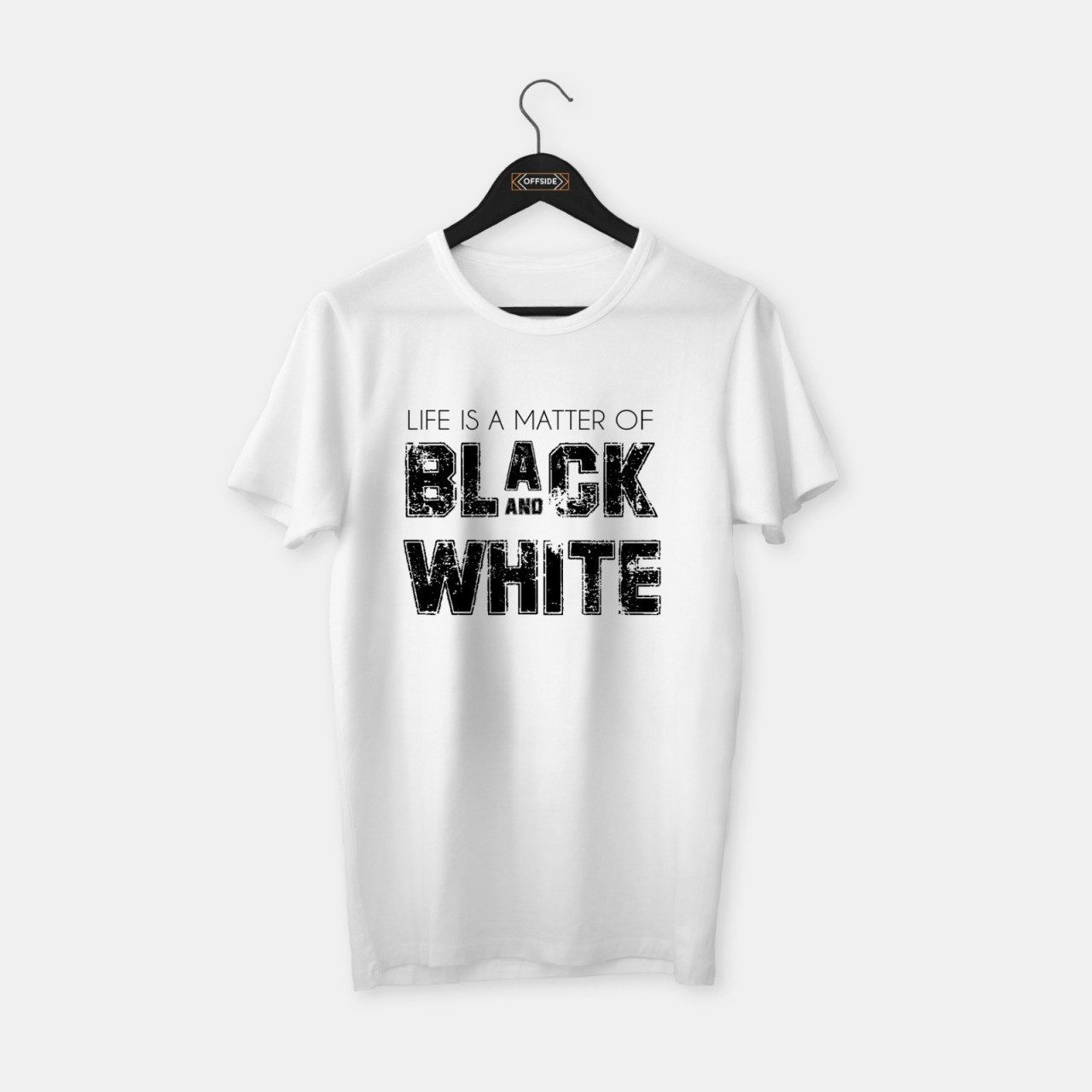 Black and White T-shirt Beyaz - S