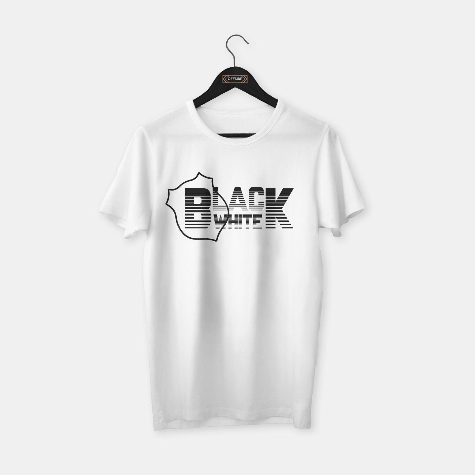 Black White T-shirt Beyaz - XXL