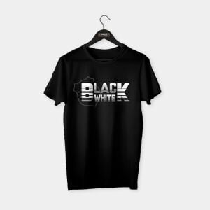 Black White T-shirt Siyah - XXL