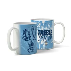 Manchester City Treble Champion Turkuaz Renk Baskılı Kupa Bardak