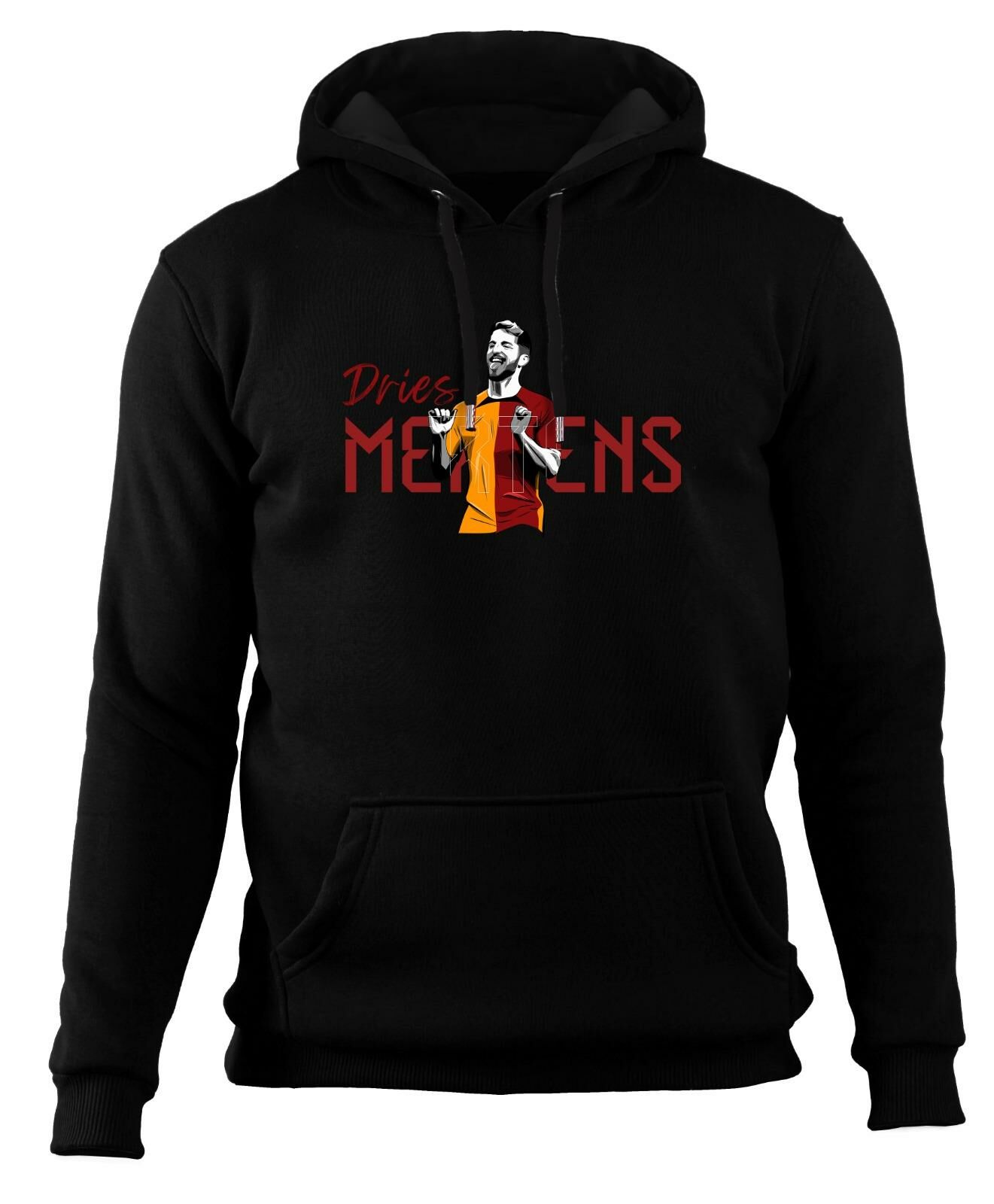 Dries Mertens Kapüşonlu Sweatshirt Siyah - M