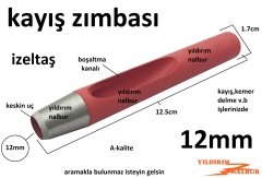 KAYIŞ ZIMBASI 12MM KEMER DELME DERİ DELME ÇİVİSİ ÇELİK DELİK AÇMA BÜYÜK BOY ONİKİLİK