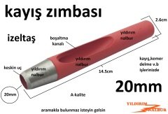 KAYIŞ ZIMBASI 20MM KEMER DELME DERİ DUBLE BÜYÜK BOY 2CM KESKİ DELİK AÇMA