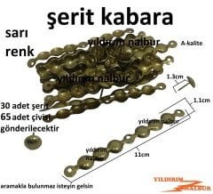 ŞERİT KABARA ALTIN SARI RENK DÜZ RENK 30 ADET RAPTİYE ÇİVİ KOLTUK ÇİVİSİ ÇERÇEVE KENAR SÜSÜ