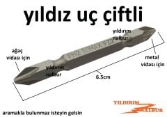 BİTS YILDIZ UÇ 5CM ÇİFT KAFALI AHŞAP SUNTA VİDASI METAL AKILLI VİDASI ÇİFTLİ