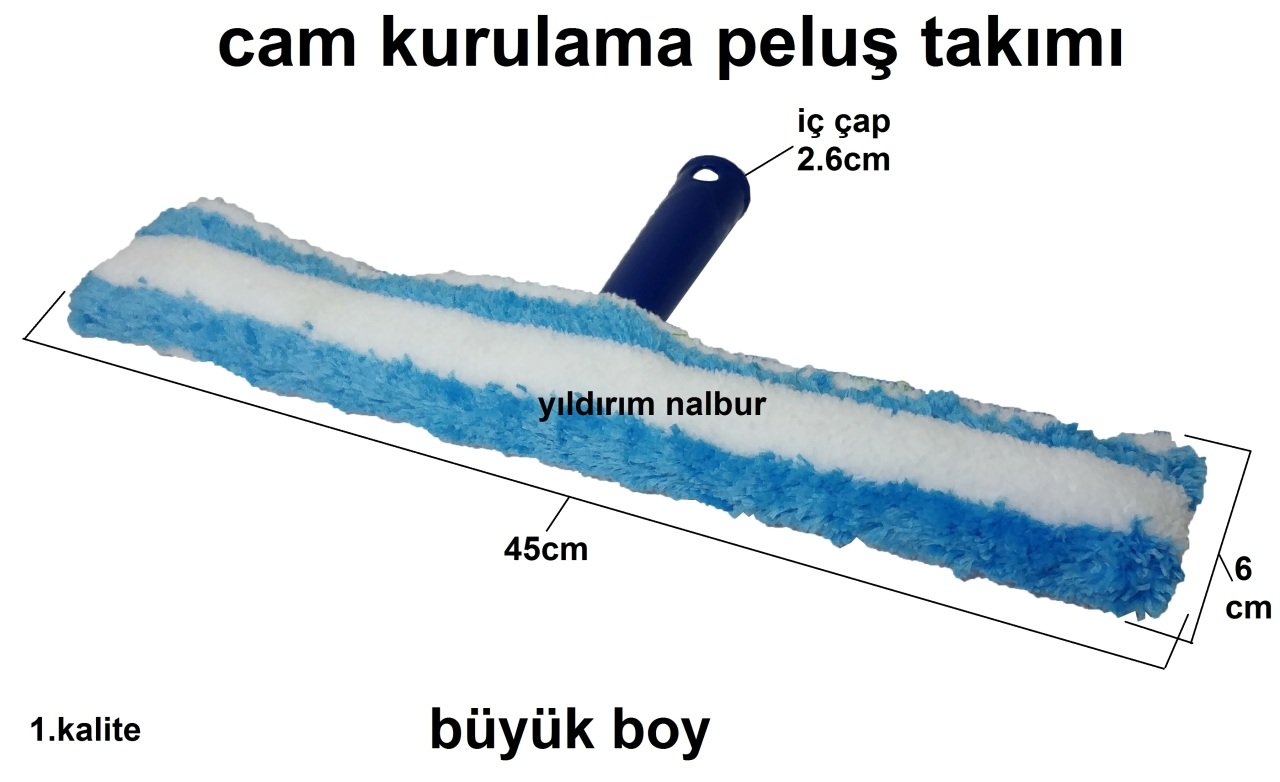 CAM KURULAMA PELUŞ CAM SİLME HAVLU SAPTAK APARAT BÜYÜK BOY