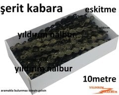 PAKET 10METRE ŞERİT KABARA ESKİTME BENEKLİ RAPTİYE ÇİVİ KOLTUK ÇİVİSİ KOLTUK KENAR SÜSÜ