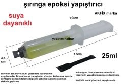 EPOKSİ ŞIRINGA SUYA DAYANIKLI YAPIŞTIRICI ÇİFT KARIŞIM HIZLI YAPIŞTIRICI