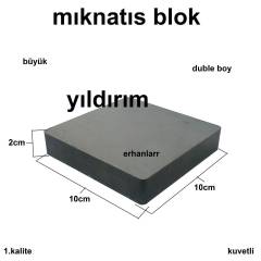 MIKNATIS BLOK 100X100X20 KÜP MIKNATIS HOBİ MIKLANTIS TUĞLA MIKLATIS TABAN MIKNATIS