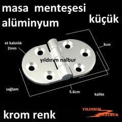 ALÜMİNYUM MENTEŞE YAPRAK MENTEŞE METALİK GRİ MASA MENTEŞE