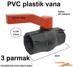 3P PLASTİK KÜRESEL VANA PVC VANA 3 PARMAK KOLLU VANA BÜYÜK